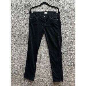 Mother The Rascal‎ My Life As a Snow Bunny Black Velvet Pants Size 29